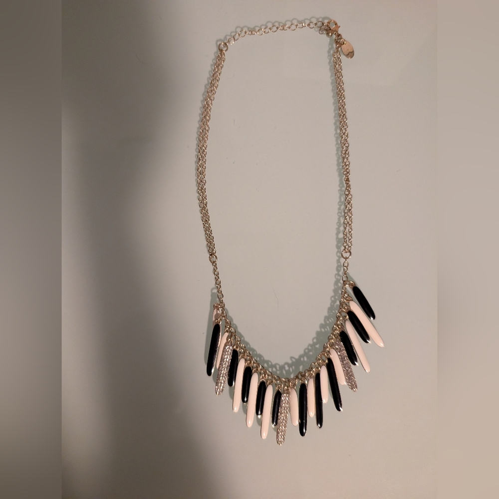 Elegant Black and White Necklace